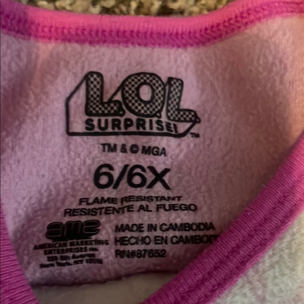 L.O.L. Surprise! Bling Thing Pajama Set - Pink and White - Picture 4 of 7